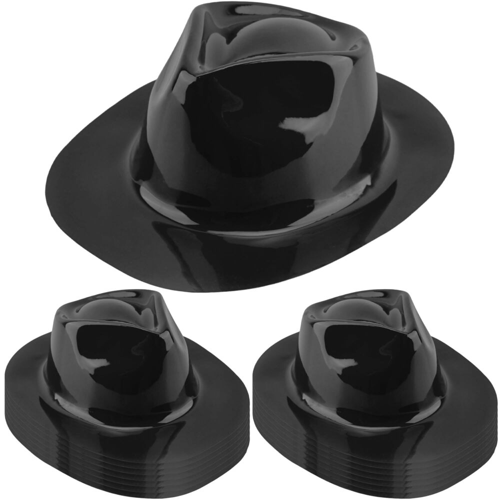 8502 15 Pcs Plastic Cowboy Hats Bulk Western Cowboy Cowgirl Party Hat Wide